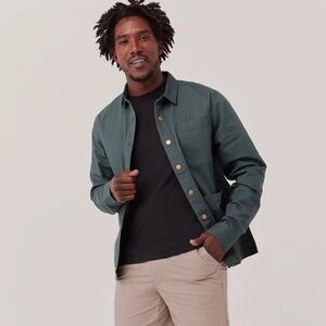 Pact Men's Green Shirt Jacket